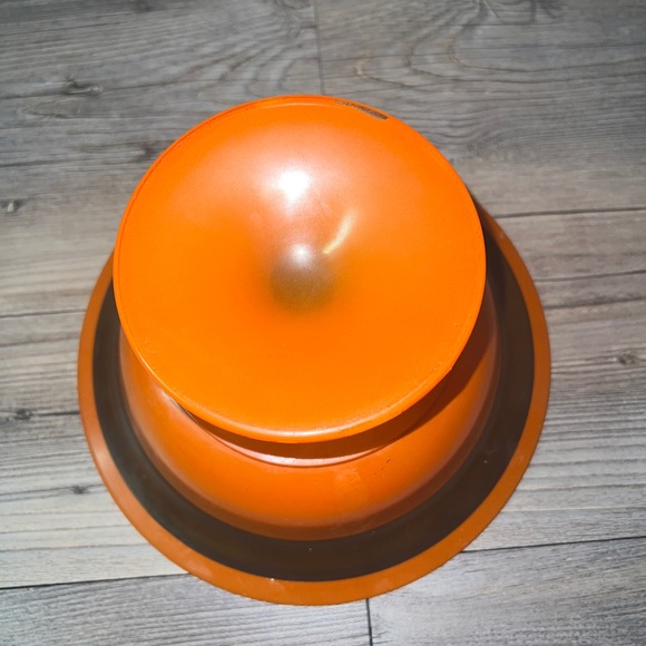 Lancaster Marguerite Orange Black Painted Flower Rim Footed...